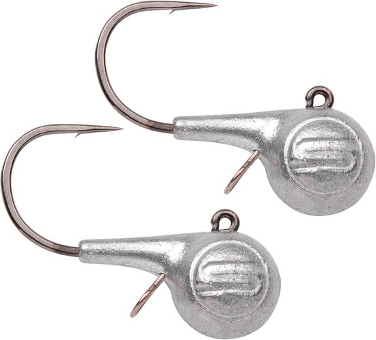 SnelShoppen - Spro HD Fireball 6/0 2 Jigging Haken & Verticale Hengels met Aasvis, Jigkop voor Aas, Loodkop voor Natuurlijke Aas, Gewicht: 30g