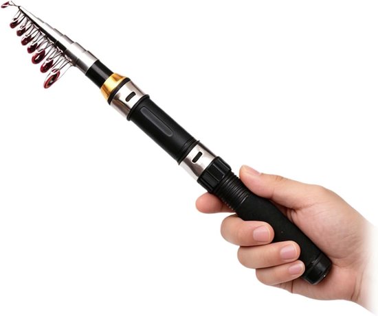 SnelShoppen - Telescopische Hengel 1,9 m - Ultraleichte Telescopische Zeehengel - Super Harde Allround Hengel met Groot Bereik - Ideaal voor Zeevissen