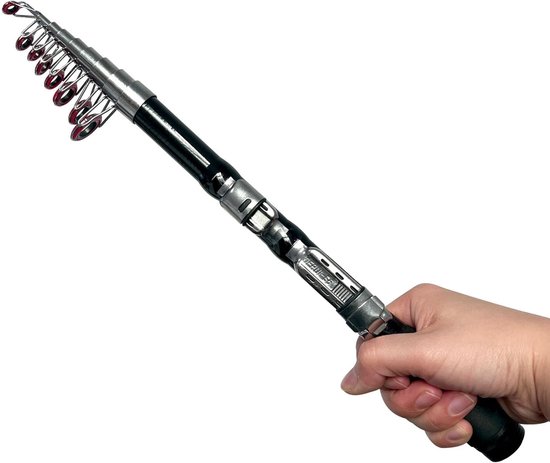 SnelShoppen - Telescopische Hengel - Carbon Mini Hengel met Lange Bereik - Sterk en Licht - Ideaal voor Rivieren, Meren en Oceanen - Eenvoudig mee te