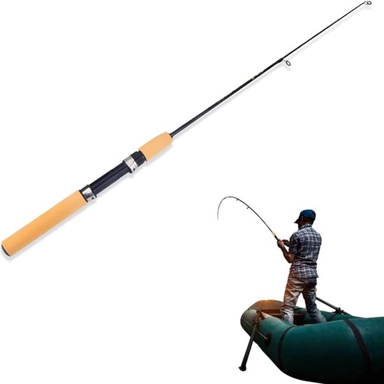 SnelShoppen - Telescopische IJsvishengel Mini Fiberglas Hoge Gevoeligheid Draagbare Opvouwbare Hengel voor Winter Rivier, Garnalen, Karper, Baars