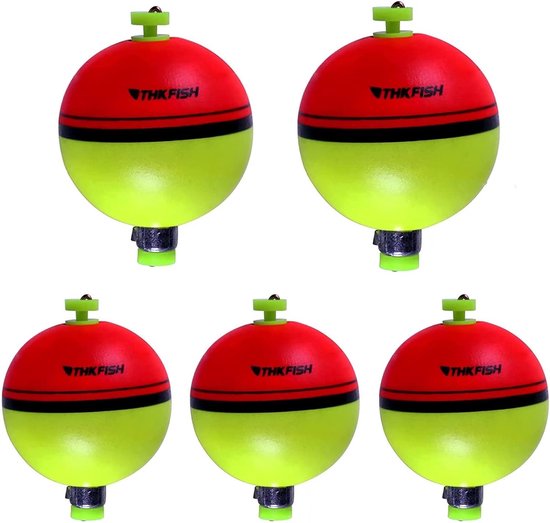 SnelShoppen - THKFISH Vissershengel Set - EVA Foam Ronde Drijvers, Slip Bobbers, Visspullen, 5/10 Stuks, Ideaal voor Sportvissen, Wateractiviteiten