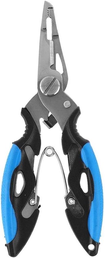 SnelShoppen - Visgereedschap Pliers Multitool - Kniptang met Schaar, Haakverwijderaar, Corrosiebestendig en Antislip Handvat voor Vissen