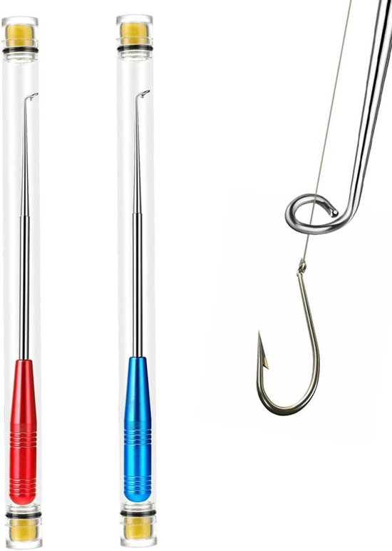 SnelShoppen - Vishaak Verwijderaar Set van 2 Draagbare RVS Vishaak Verwijderaars met Opslagtube, 17 cm, Roestvrij Staal, Snelle Verwijdering voor Klei