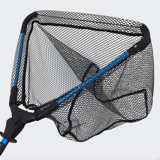 SnelShoppen - Visnet met Telescoopstang, Opvouwbaar Schepnet voor Vissen, Telescopisch Schepnet voor Kajak, Zalm, Meerval, Baars, Compact en Lichtgewi