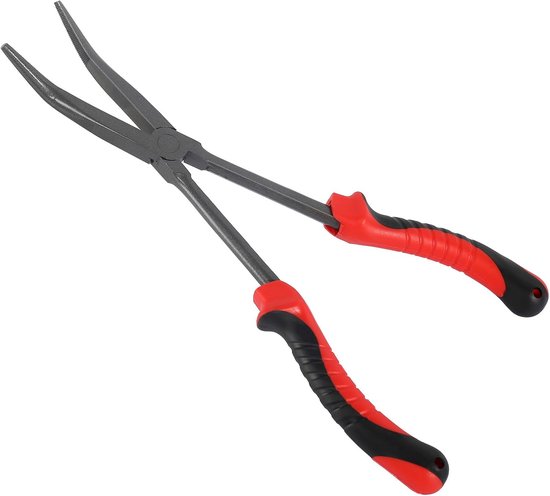 SnelShoppen - Vissers Tang Haak Verwijderaar 28cm - Hoogwaardige Carbon Staal Vissers Accessoires - Gebogen Vissers Scharen voor Roofvissen