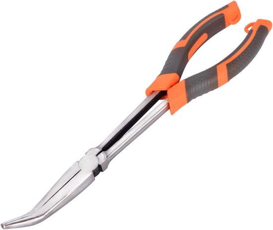 SnelShoppen - Vissers Tang Lang 28 cm, 45° Gebogen Vissers Tang Haakverwijderaar Vissers Hengel Haakopener Tang Vissers Accessoires Snoekvissen - Corr