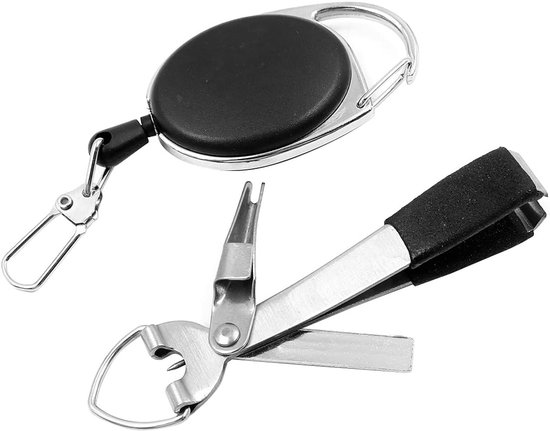 SnelShoppen - Visspullen Set met Knot Tangen, Zinger Retractor, Multifunctionele Vissers Gereedschap voor Snelle Oplossingen, RVS, Duurzaam en Lichtge
