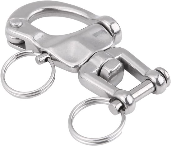 Snelsluiting met Draai-Oog voor Zeilboot en Marine Toepassingen - 316 Roestvrij Staal Clip (70mm)