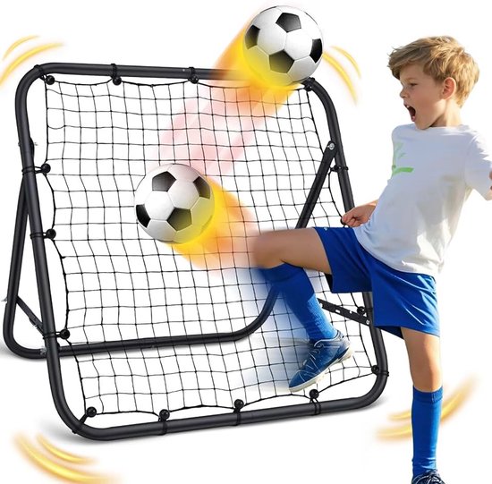 Soccer Rebounder, Quick-Switch Angle Soccer Rebounder Net, Portable & Easy Setup Rebound Net Football Training Gifts, Aids & Equipment at Backyard, Lawn, Park for Kids, Teens & Adults