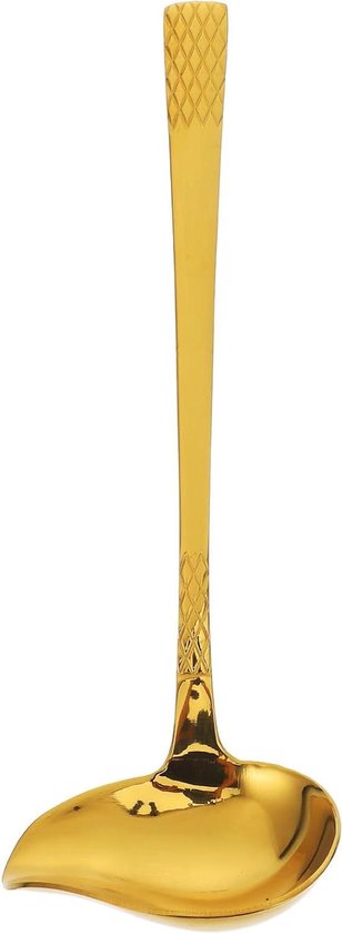 Soeplepel Eendensnavel - Sauslepel Goud - Sauzen Serveren - Met Gootje - 21.5 cm - Goud