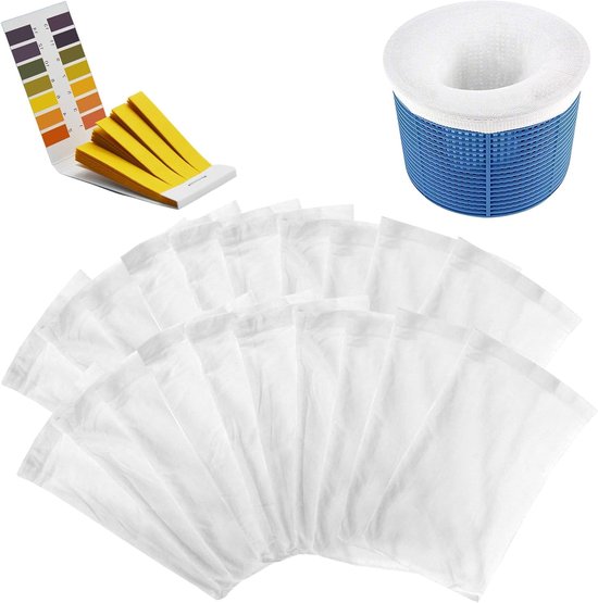Sokken, 20 stuks, zwembadfilternet, herbruikbaar, waterfiltersokken, zwembadaccessoires, voor slakken, bladeren, schuim, verwijdert, pollen, insecten