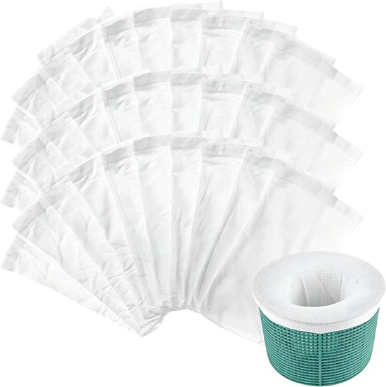 Sokken, 30 stuks, filtersokken, skimmer, filtersokken voor skimmer, vijver, reiniging van vuil en bladeren, voor zwembad, skimmer, filter, zeefnet