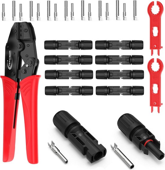 Solar Power Crimping Tool Set for 2.5/4/6mm² PV Cable - 10 PV Connectors - Solar Installation Kit van Vikocell