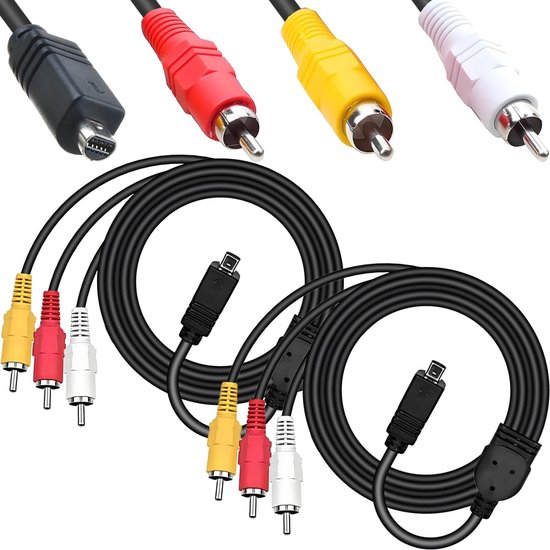 Solidchoice - 2 Stuks Audio-videokabel voor Sony Handycam - 10-pins VMC-15FS AV Kabel