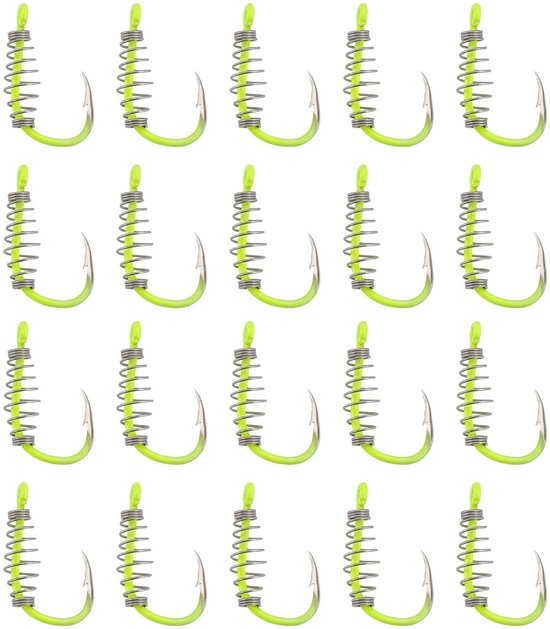 Solidchoice - 20 stuks Lente Vishaken - Koolstofstalen Draaibare Aashaken voor Forel en Karper