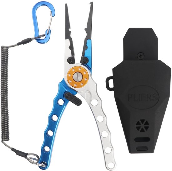 Solidchoice - Aluminium Vissers Tang met Coiled Lanyard en Sheath