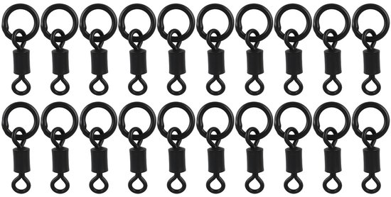 Solidchoice- Connector 20 Stuks - Swivel Quick Change - Figuur Acht Ring - Roestvrij Staal - 16x5,7x2,5 mm - Duurzaam en Corrosiebestendig - Visconnector