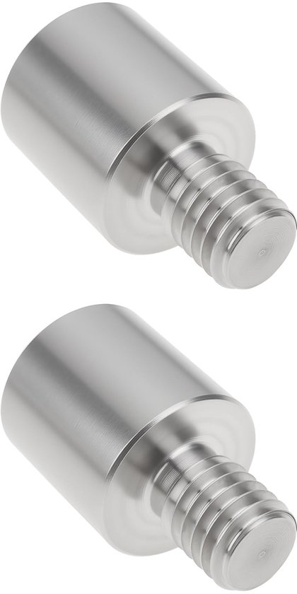 Solidchoice- Connector 2x - Mannelijke 8mm/ Vrouwelijke 3/8 BSF - 25mm Lengte - Roestvrij Staal - Duurzaam en Betrouwbaar - Visconnector