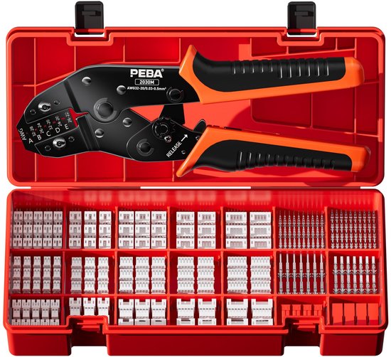 Solidchoice - Crimping Pliers Set met 21 JST-PH Connectors en Micro Crimp Tool