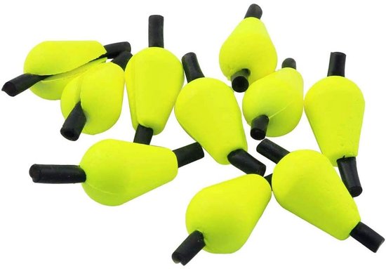 Solidchoice - Float Foam Indicatoren Vliegen Vissen - Hoog Drijfvermogen - Fluorescerend Geel - Perfect voor Vliegenvissen - 6 Stuks Vissen Accessoire van Solidchoice