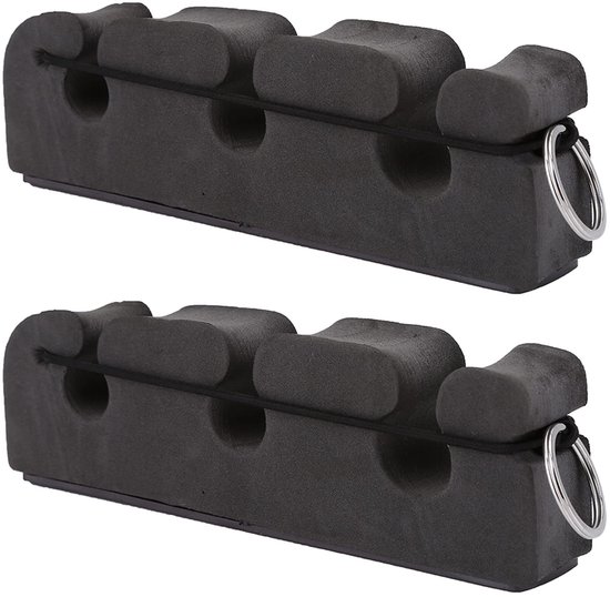 Solidchoice- Hengelhouder Dichtheidsschuim - 2 Stuks - 3 Hengel Slots - Draagbaar/Lichtgewicht - Veilig voor Vissers - Ideaal voor Onderweg - Hengelstandaard