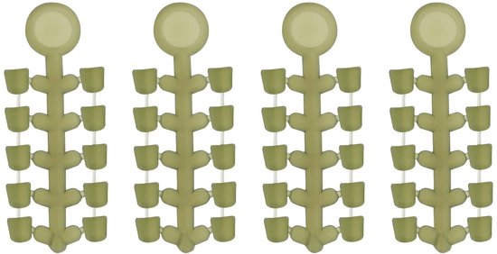 Solidchoice - Karperkralen - Vishaak Stopper - Lichtgroen - Siliconen Stopperparels - 40 stuks - Geschikt voor Karpervissen - 2 x 1,5 mm