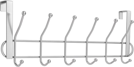 Solidchoice - Over-de-Deur Haken met 12 Chrome Haken
