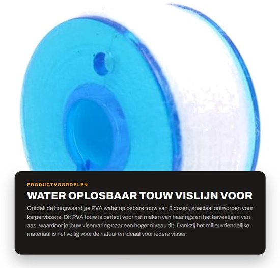 Solidchoice- PVA Vislijn 5 Dozen - Water Oplosbaar Touw - Karper Vissen - Haar Tuig - Aas Accessoires - Hoogwaardig PVA Materiaal - Karpertouw