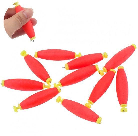 Solidchoice - Set van 10 Vissers Float Bobbers in Rood