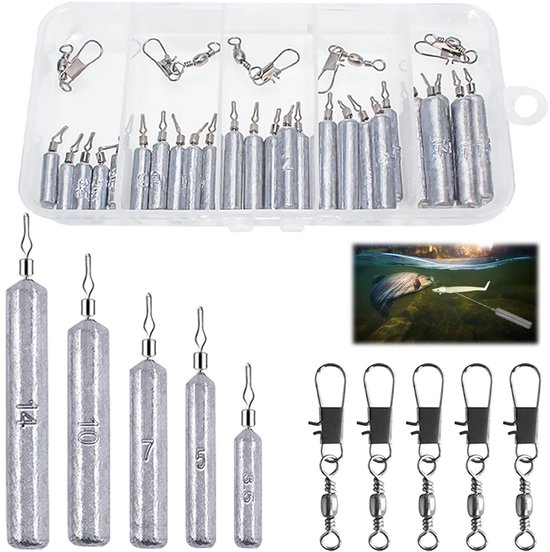 Solidchoice - Set van 25 Drop Shot Gewichten voor Vissen