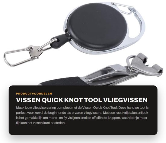 Solidchoice- Vissen Quick Knot Tool - Vliegvissen Gereedschap - Lijnen Clipper - Haakslijper - Knoopplukker - Roestvrij Staal Snijbekken - Visgereedschap