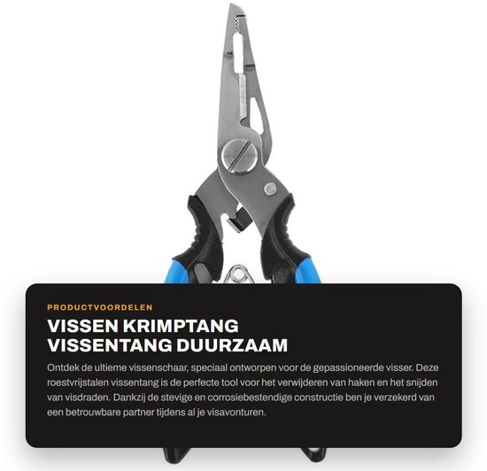 Solidchoice- Vissentang Roestvrij Staal - Vishaak Verwijderaar - Vissenschaar - Antislip Handgreep - Corrosiebestendig - Ergonomisch Ontwerp - Vistang