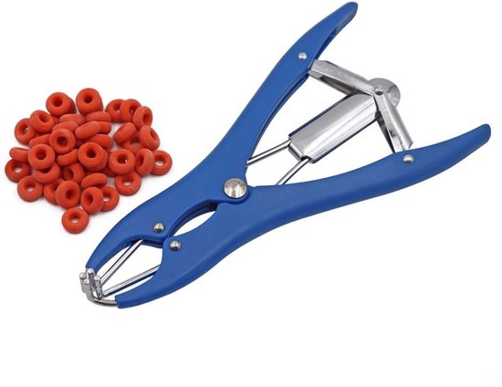 SolidKeus - Diergeneeskundige Castratie Tang met 100 Rubber Ringen