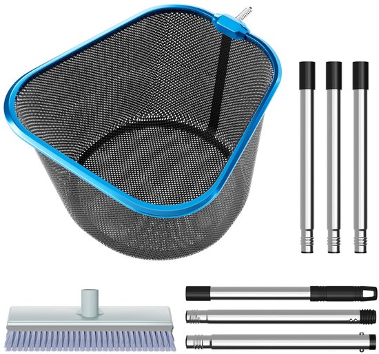 SolidKeus - Pool Landing Net met Pool Cleaning Borstel en Fijn Gaas