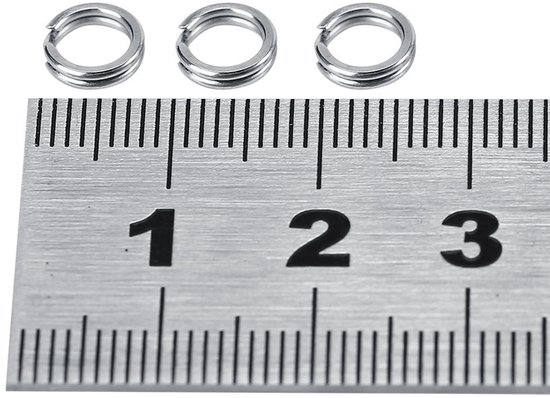 SolidKeus - Roestvrijstalen Split Ring voor Vissen met Lures