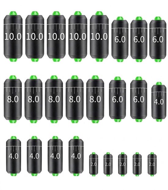 SolidKeus - Set van 25 Vislood voor Verschillende Vistechnieken