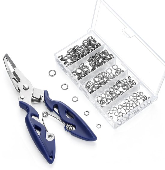 SolidKeus - Set van 250 Splitringen voor Vissen - Inclusief Tang