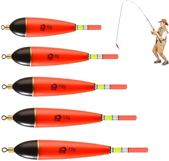 SolidKeus - Set van 5 Luminous Fishing Floats