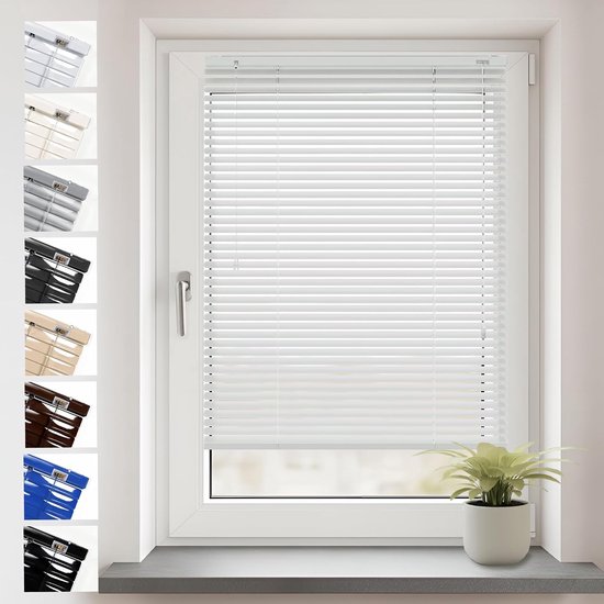 Sonello Aluminium Jaloezie voor Binnenshuis 115x100cm Klemmfix Wit
