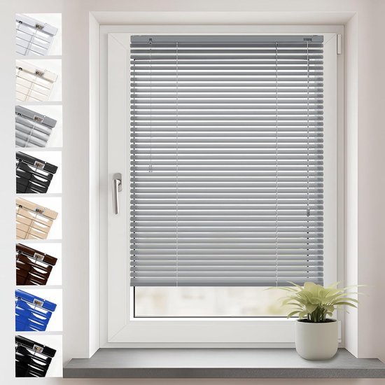Sonello Aluminium Jaloezie voor Binnenshuis 160x100cm Klemmfix Zilver