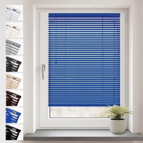 Sonello Aluminium Jaloezie voor Binnenshuis 60x220cm Klemmfix Blauw