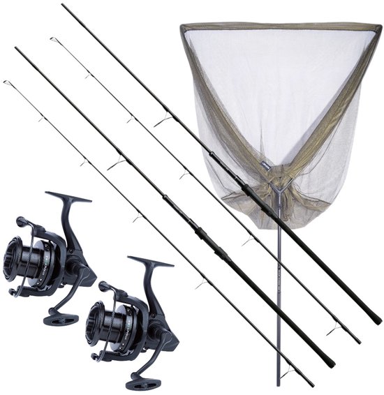 Sonik Xtractor+ 2 Rod Carp Kit 10ft (3.50lb) (Hengels+Molens+Schepnet) - Karper Set