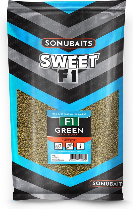 Sonubaits F1 Green Groundbait 2kg van Merkloos