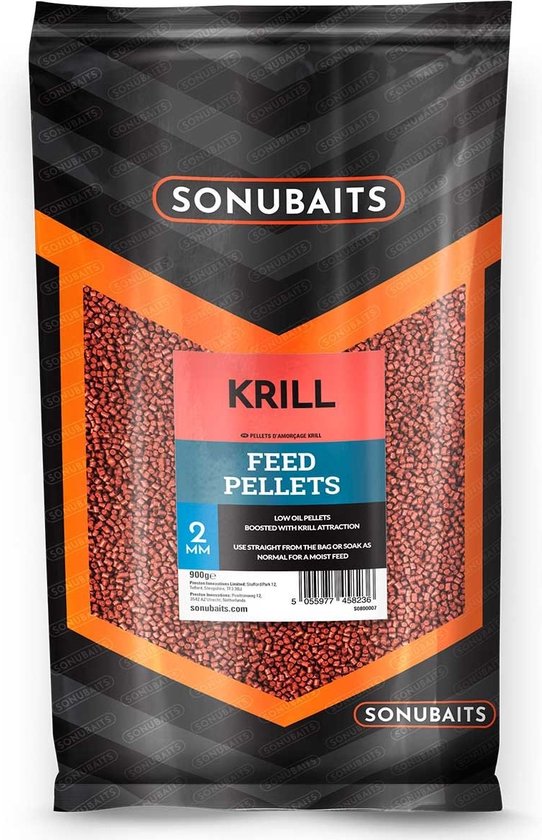 Sonubaits Feed Pellets - Krill - 4mm - Rood