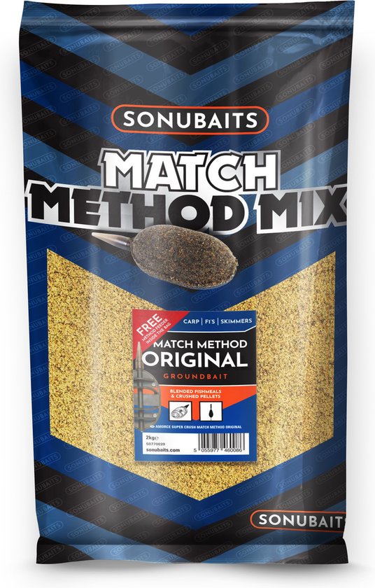 Sonubaits Match Method Mix Original Groundbait | 2kg Licht Bruin 2kg