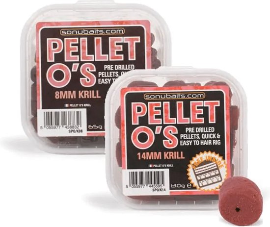 Sonubaits Pellet O’s Pre-Drilled Pellet 14mm – Voorgeboorde Pellet Hookbaits voor Specimen Vis - Smaak : Crab