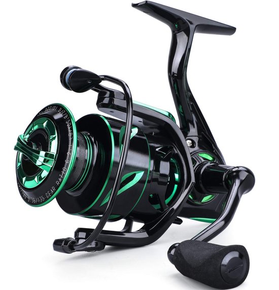Sougayilang Vismolens Lichtgewicht Zoutwater Spinning Reel - 35lbs Koolstofvezel Drag, 12+1 BB Ultra Glad Alle - ShopVlot van Sougayilang