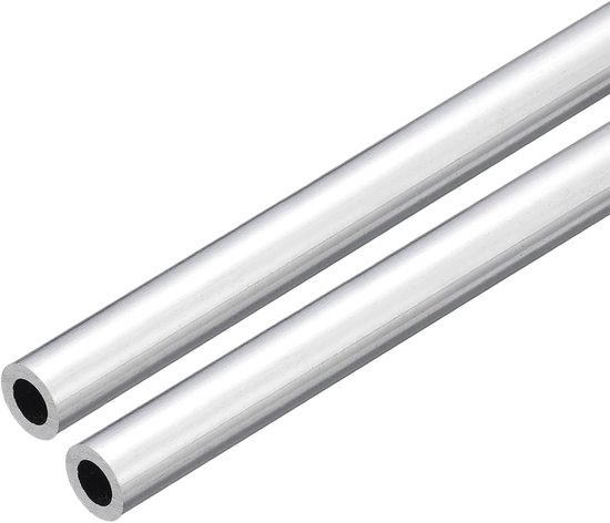 sourcing map 2 stuks 6063 aluminium ronde buis 10 mm AD 6 mm binnendiameter 200 mm lengte buisleiding slangen voor industrie knutselprojecten
