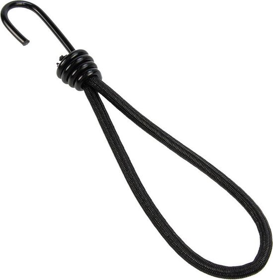 Spanner met haak 18cm elastiek zwart spinhaak 10 stuks