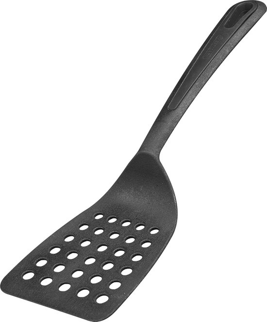 spatel, breed steunvlak en speciaal afgeplatte rand, kunststof, Zacht, zwart, 28372270